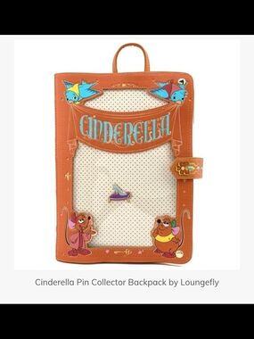 Loungefly Cinderella Pin Collector Backpack - Orange & Cream